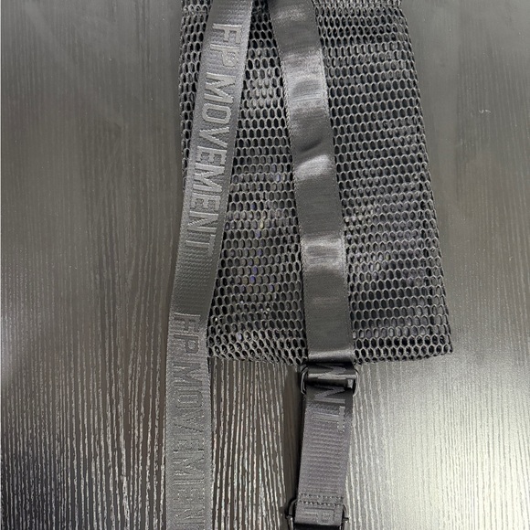 Free People FP Movement Mini Mesh Sling Bag Black NEW Double Bag - Picture 2 of 14